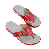 Breakj And Summer Large-Size Clip Slippers Women's Slope And Thick-Soled Beach Shoes