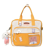 Women's backpack New nylon Kawaii Backpacks for women Cute badge School backpack for girls fashion Shoulder bag 2021 Women's