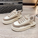Breakj Small White Shoes Women 2025 Autumn New Casual Fashion Thick-Sed Loose Pastry Plate Shoes Trendy Round Head With