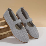 Large-Size Low-Top Shallow Single-Shoe Women Southeast Asia Flying Weaving Flat-Bottomed Lazy Working