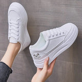 White Sneakers 2021 New PU Leather Flat Platform Sneakers Tennis Vulcanized Casual Sports Shoes Designer basket