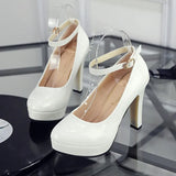 Work Shoes Women Black Pumps 2020 Spring Casual Shoes Female High Heels White/red Weding Shoes 34 40 Plus Size