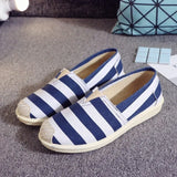 New Basic Female Flats Women Shallow Painting Canvas Shoes Ladies Slip-On Casual Shoes Breathable Fabric