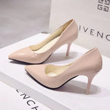 Lady Women Shoes Pointed Toe Pumps Patent Leather Dress High Heels Boat Shoes Wedding Shoes Zapatos Mujer White Blue