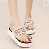 shoes Platform Gladiator Sandals Women Summer wedges slipper crystal Sandal Flat Platform summer women Slipper