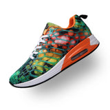 Professional Air Cushion Mesh Breathable Couple Running Shoes Army Green Spring Autumn Walking Shoes Men Women