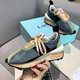 Platform Casual Running Shoes Women Flat Mixed Color Lace Up Patchwork Sneakers Outdoor Walk Tennis Shoes Zapatillas