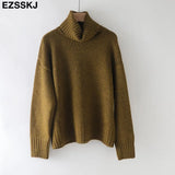 Winter casual cashmere oversize thick Sweater pullovers Women 2021 loose Turtleneck women's sweaters