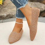 Fabric Single Shoes Women's Autumn Breathable Flat Shoes Women's Shoes Shallow Lazy Shoes