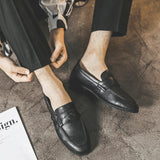 Breakj Dou Dou Shoes Men's Leather Shoes Business Casual Leather Shoes Male Korean Version Personality Punk Wind Lazy Man Shoes