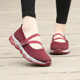 Summer Women Sneakers Breathable Mesh Black Casual Shoes Soft Ladies Sport Shoes Jogging Tenis Feminino Red Trainer