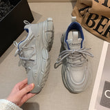 2024 New Thick-Soled Daddy Shoes Net Breathable Loose Cake Soles Sports Tie All Kinds Of Casual