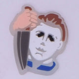 Shoe Buckle Charms PVC Scary Clown Skeleton Chainsaw Luminous Shoes Decorations fit Christmas Cosplay Party Kids
