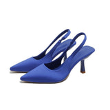 Size High Heel Sandals Baotou Back Empty Rear Trip New Shallow Pointed Single Heel