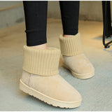 Snow Boots For Women Thick Plush Warm Ladies Ankle Boots Slip On Solid Classic Female Short Booties Non-slip Woman