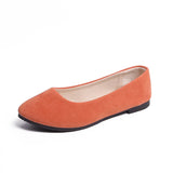 Spring Autumn Women Shoes Flock Flats Comfortable Flat Shoes Women Flats Loafers Shallow Slip on Shoes Red Black Plus