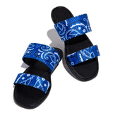 Women's Slippers Graffiti Bandana Slides Cashew Flower Silk Flats Shoes Outdoor Beach Sandals Summer Ladies Home Footwear