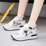 Mesh Women Casual Shoes Vulcanize Female Fashion Sneakers Lace Up Soft High Leisure