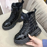 Winter Boots Women Fur Ankle Snow Boots For Women Beige Black Platform Boots 2021 New Fashion Designer Winter