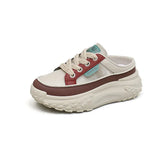 Breakj Korean Version Net Low Help Dad Shoes Female 2025 Summer New Breathable Student Sports Increase Leisure XW