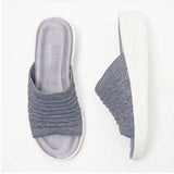 Women 2022 Summer Sandals With Heels Chaussure Femme Soft Knitting Wedges Shoes For Women Slippers Summer Casual