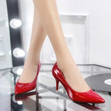 Breakj Shoes Light-Mouthed Sharp Single Shoes Fine Heel Velvet Large-Size High Heels Women's