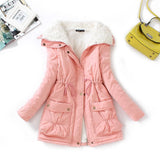 New Autumn Winter Women Cotton Coats Medium Long Wadded Slim Jacket Thermal Warm Parkas Casual Quilt