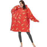 Blanket Men Women Giant Oversize Hoodie Sweatshirt Sweat Hooded Winter Bathrobe Blanket Sherpa Fleece