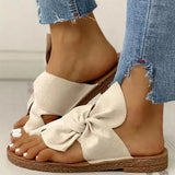 Sandals Slip On Summer Shoes Women Flats Sandals Bow Women Flip Flop For Outdoor Slippers Casual Flat Sandalias