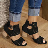 Women Sandal Buckle Strap Fashion Shoes High Heel Woman Sandalias Mujer 2021 Summer Ladies Plus Size 35-43 For