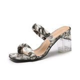 2022 New PVC Women Sandals Sexy Slip-On Clear Transparent Heels Full Colour High Heels Party Shoes Sandals Women Size