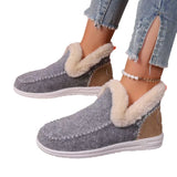 Breakj Size Ankle Boots Female 2024 Winter New Suede Snow Boots Female 43 Size Polyurethane