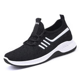 Sneakers Knitted Lace Up Summer Sneakers Women Sock Shoes Light Breathable Female Vulcanized Shoes Ladies Running