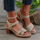 Breakj New One-Word With Slope Heel Sandals Women's Shoes Large Size Fish Mouth Slope And Thick-Soled