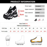 White Laser Chunky Sneakers Women Spring Autumn Fashion Platform Shoes Woman Fashion Thick Sole Hidden Heels Sports