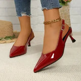 Breakj Summer New British Wind Tip Thin With A Word Buttoned Fashion Sandals Women's High