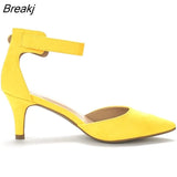 Ladies Bridal Suede Thin Heels Pumps Wedding Party Shoes Newest Women Open Toe Sexy Ankle Straps Sandals