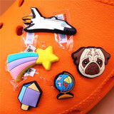 Space Alien Designer Shoe Charms 5pcs/lot Croc Buckle Accessories Luxury Rainbow Sun Clog Dog Jewelry Decorations