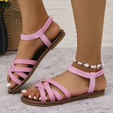 Breakj 2025 Summer New Shoes Fashion Flat Shoes Sandals Roman Shoes Beach Shoes Women's