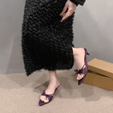 Breakj French Bow Tip-Tip Cool Slippers In The Summer Of 2025 Gentle Fine And Stylish Casual Wear