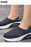 Women Sandals Air Mesh Summer Sandals With Platform Heels Shoes Women Casual Slippers Beach Summer Shoes Wedges Sandalias