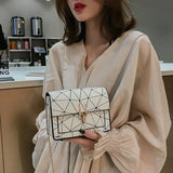 Women Shoulder Bags 2022 Summer New Korean Version of The Messenger Bag Handbag Chain Wild Crack Printing Wild Shoulder