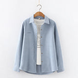 Solid Color Women's Shirt 2021Spring New Casual Design Sense Blouses and Tops Young Style Lady Long Sleeve