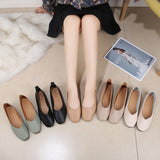 Chunsen Female Flat-Soled Square-Headed Single Shoes Two Shallow-Mouthed Pregnant Grandmother Shoes Retro Semi-Dragging Fairy Lazy