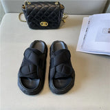 New Summer Women's Sandals Stitching Surface Buckle Thick Bottom Sports Harajuku Style Beach Flat Casual Shoes