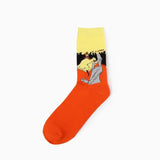 Cotton Socks Funny Oil Painting Fashion Happy Socks Night Winter Male Female Colorful Print Van Gogh Art Sock one