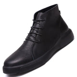 Men Boots Genuine Leather Ankle Boots Men Winter Casual Shoes Men Waterproof Warm Fur Snow Boots for Men Botas