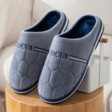 47 48 49 50 Large Size Men's Cotton Slippers for Autumn Winter Extra Large Plus Size Home Warm Thick-soled Indoor