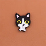 Sale 1pc Animals PVC Shoe Charms Shoe Buckle Accessories Cute Pug Face Shoe Decoration for croc jibz Kid's Party