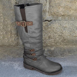 Breakj 2023 New Rough And Martin Boots Large-Size High-Sleet Zipper Women's Boots Knight Boots Women